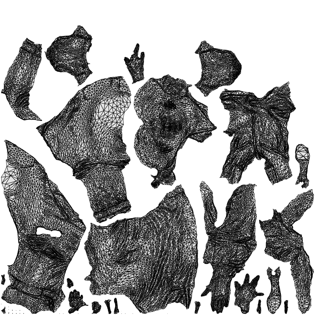 3D people model woman casual sitting, scanned human for 3ds Max rendering, wireframe top-down view