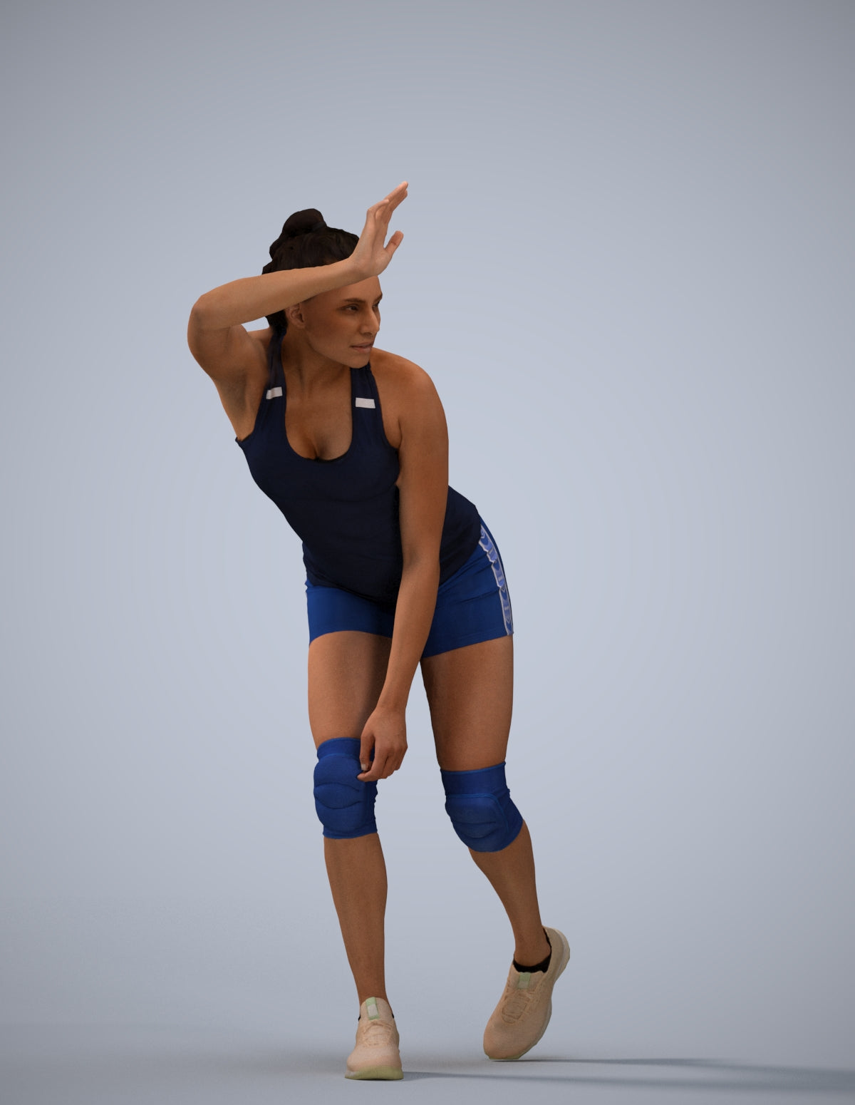 scanned 3D woman sport, photogrammetry people for Enscape and V-Ray