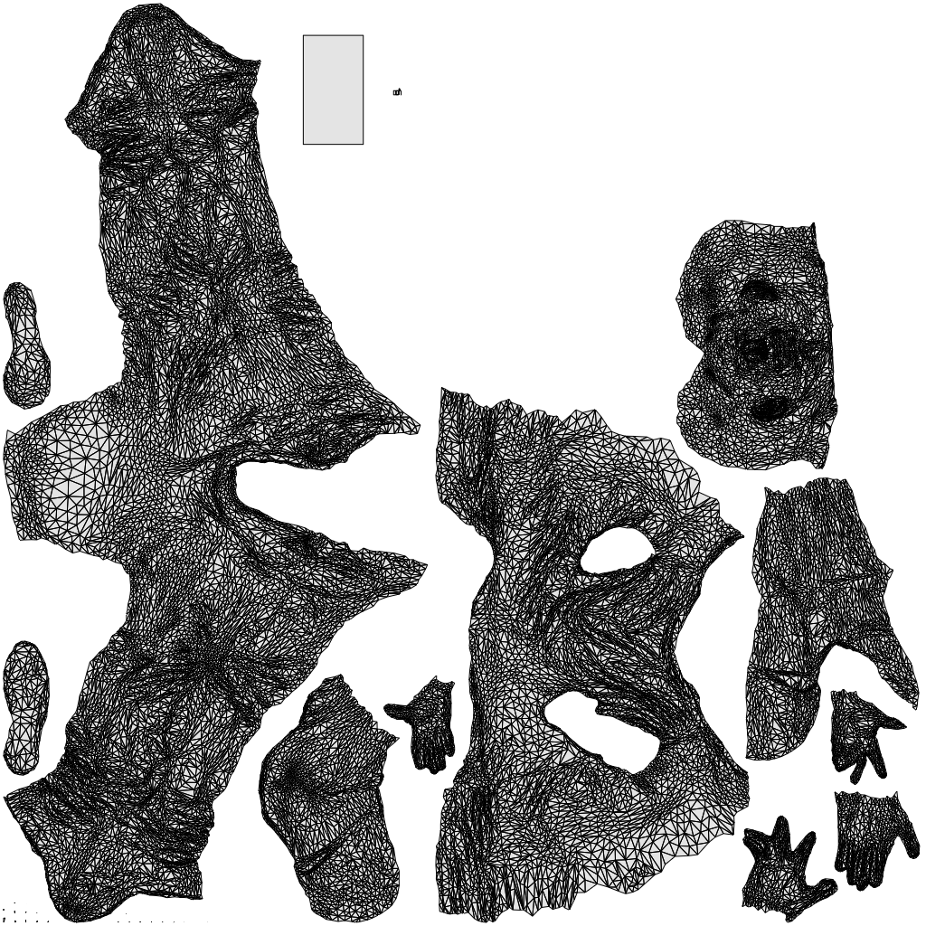 3D people model senior man casual sitting, scanned human for 3ds Max rendering, wireframe top-down view