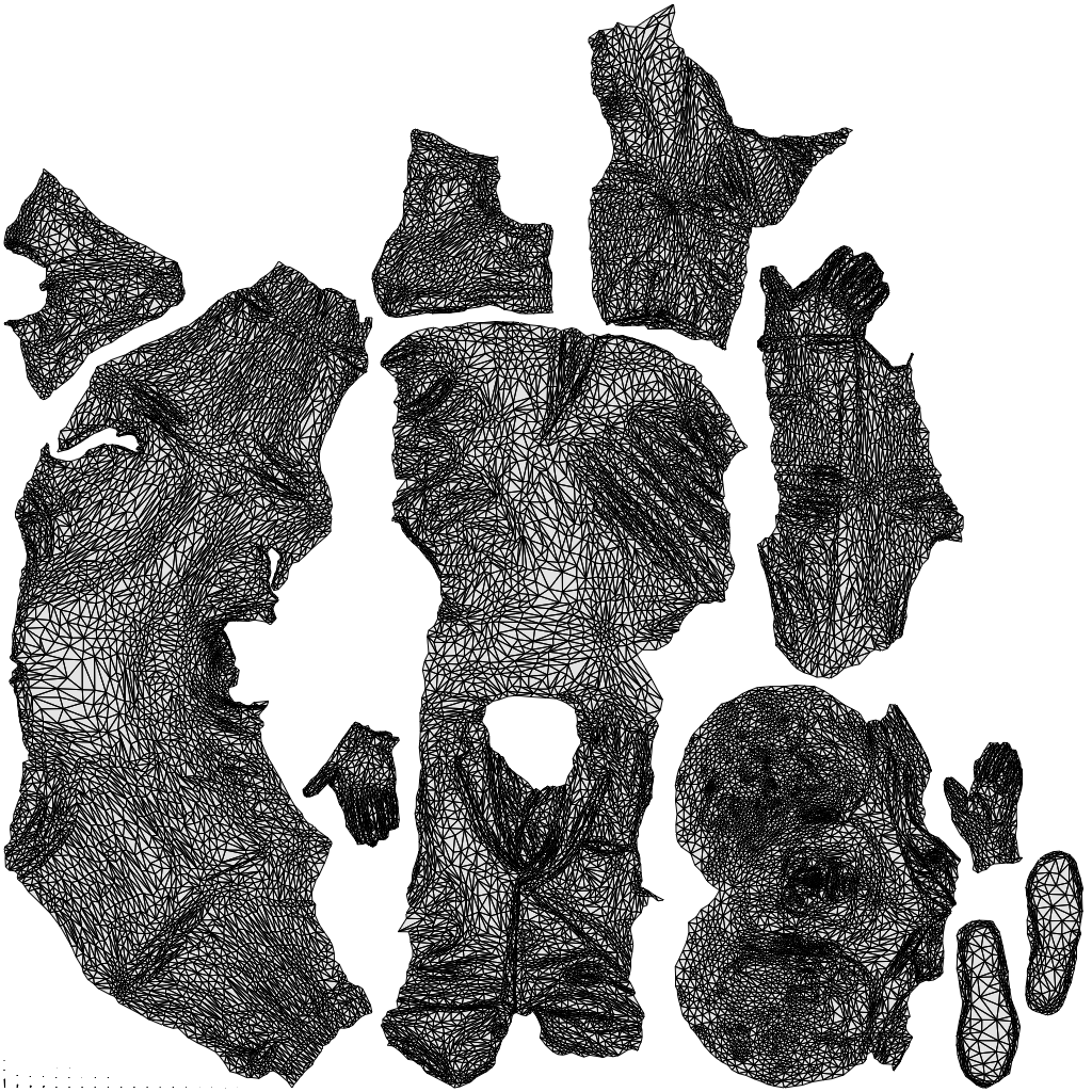 realistic 3D people man business sitting, render-ready for V-Ray and Corona, FBX OBJ, wireframe top-down view