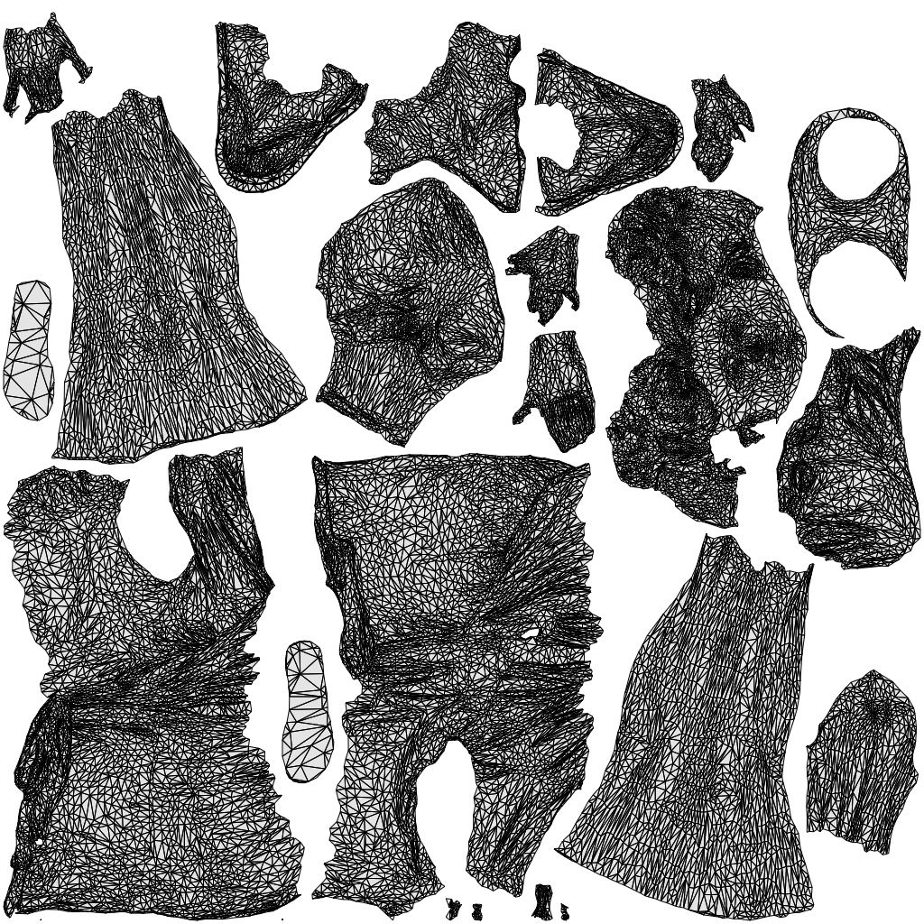 3D human model woman casual standing, photogrammetry scanned person for archviz, wireframe top-down view