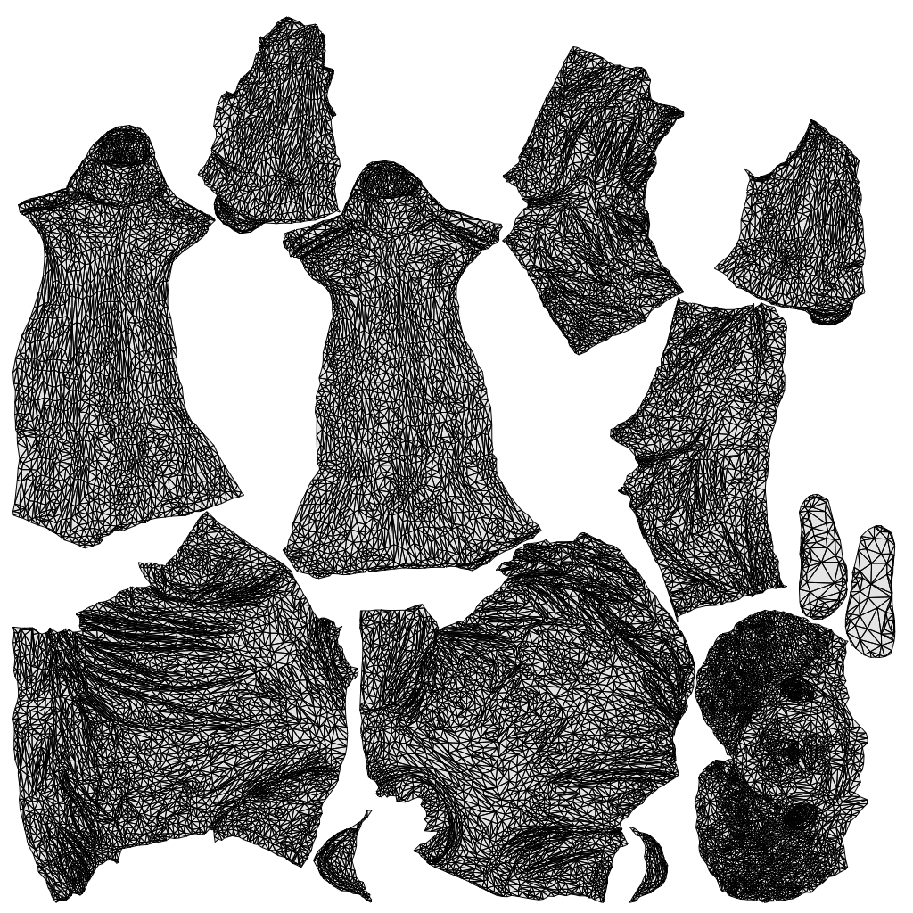 realistic 3D people man casual standing, render-ready for V-Ray and Corona, FBX OBJ, wireframe top-down view