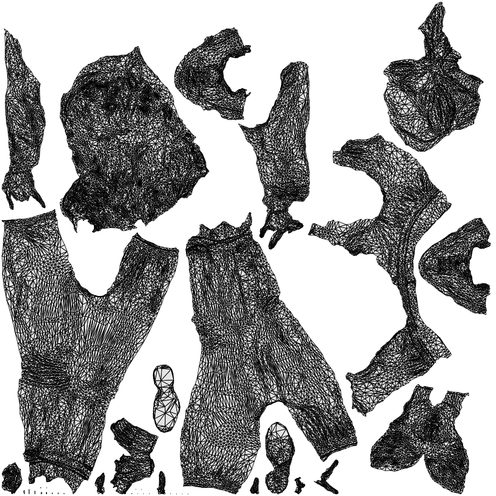scanned 3D woman sport, photogrammetry people for Enscape and V-Ray, wireframe top-down view