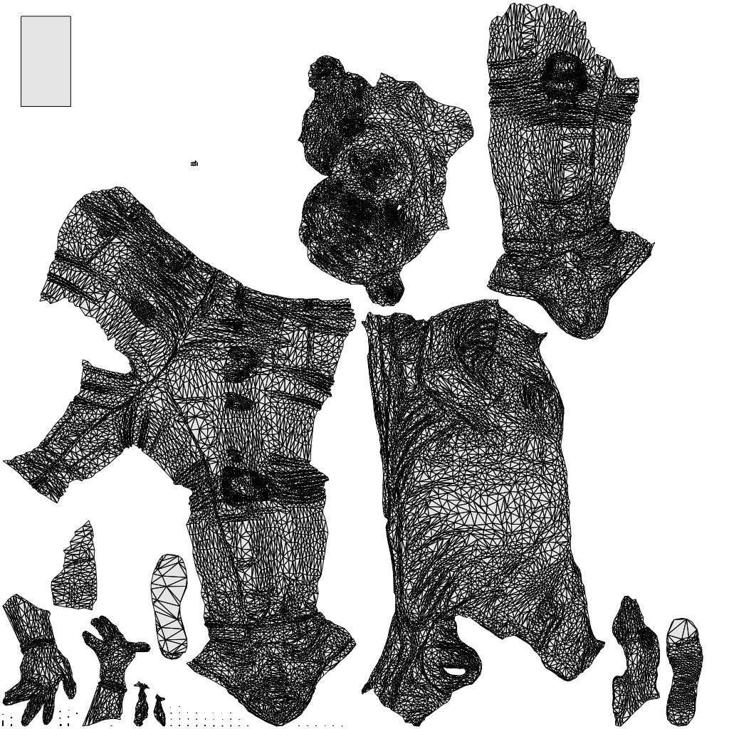 realistic 3D woman casual standing, scanned archviz people for Blender and 3ds Max, wireframe top-down view