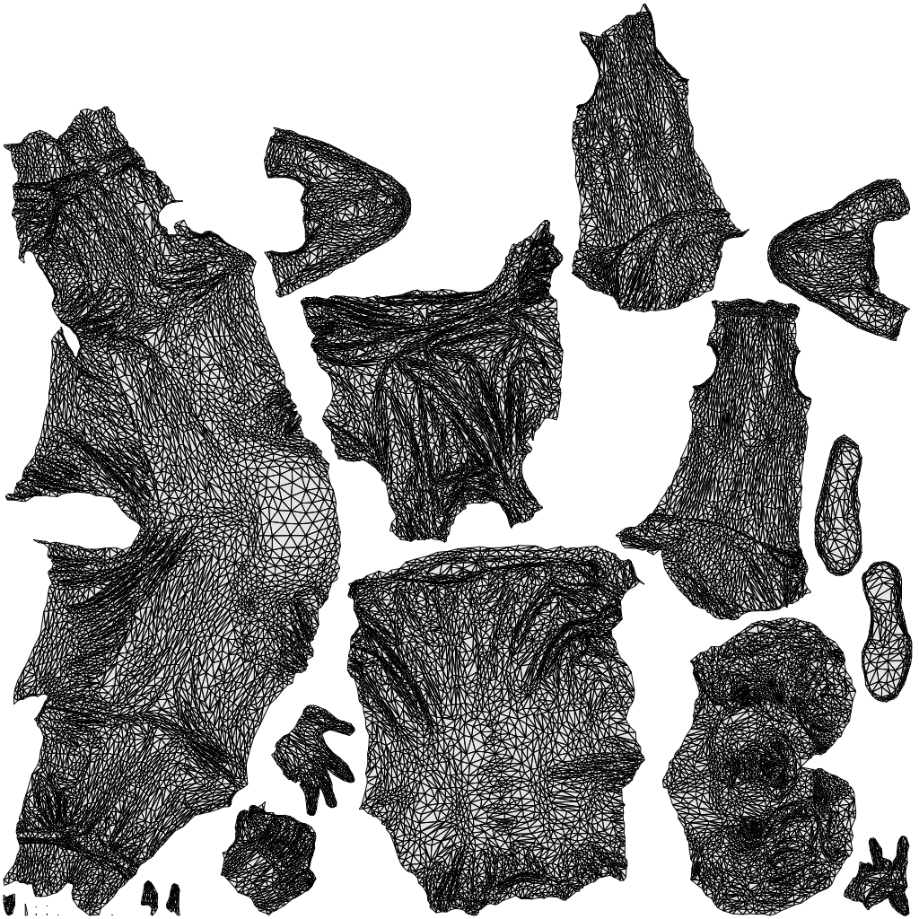3D scanned man sitting casual, photorealistic archviz people for Enscape and SketchUp, wireframe top-down view