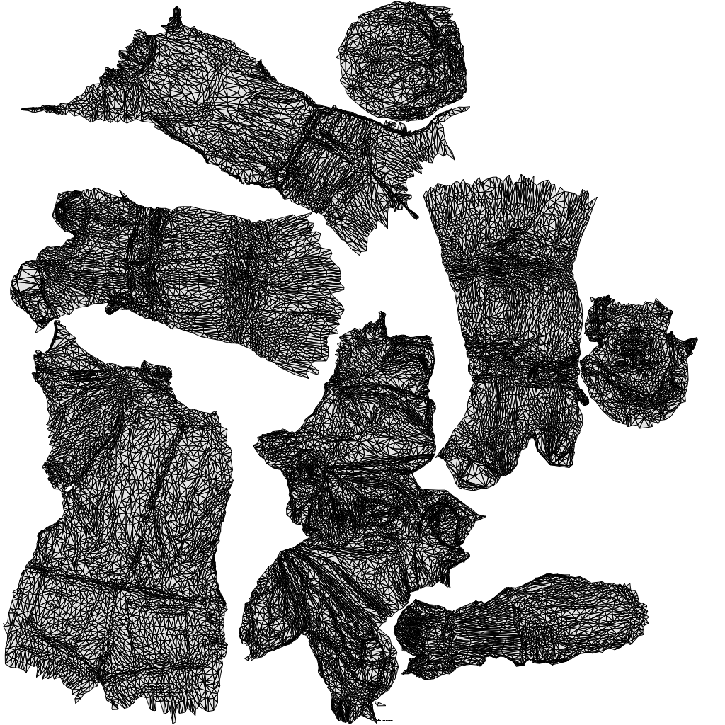 3D people model woman casual walking, scanned human for 3ds Max rendering, wireframe top-down view