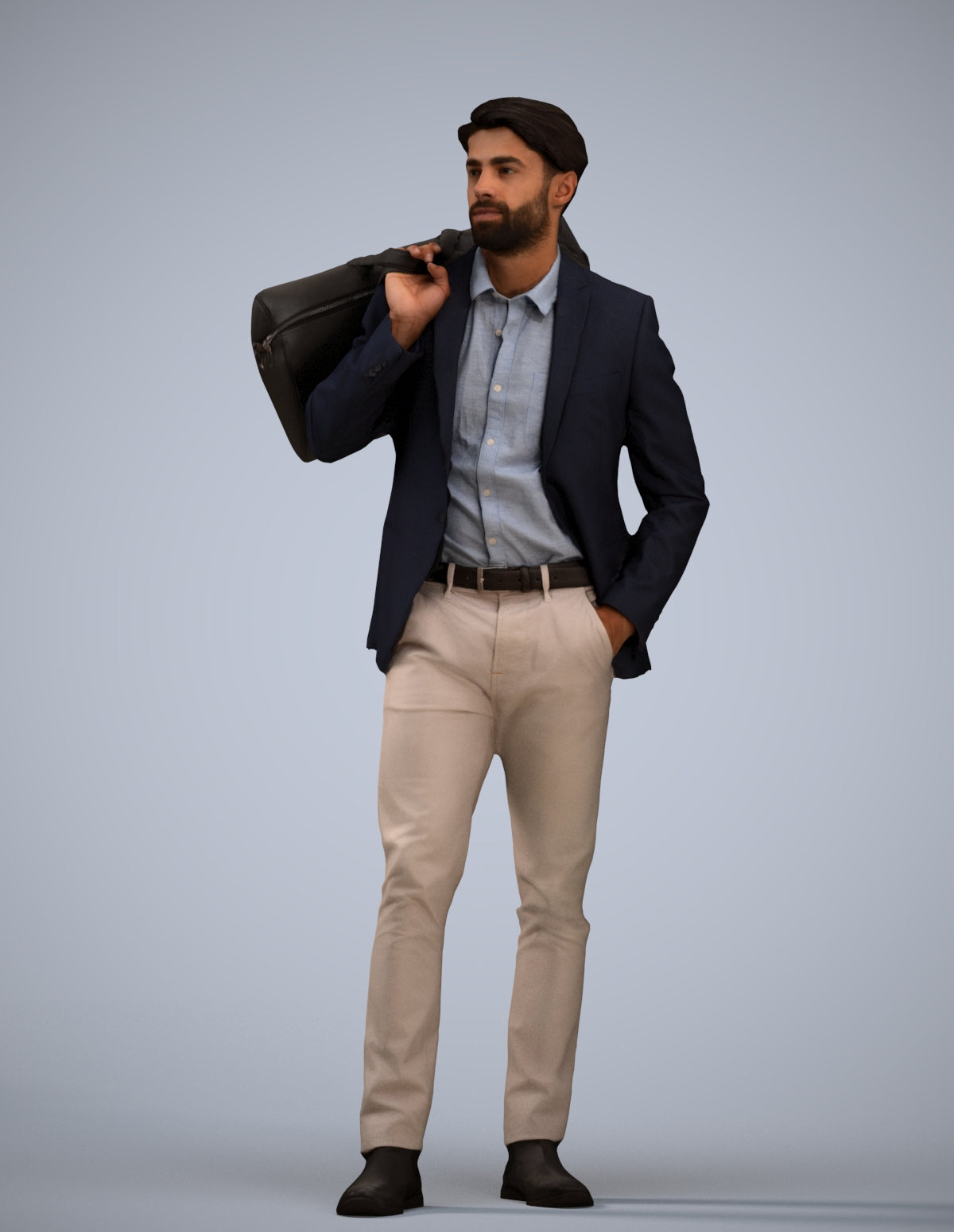 realistic 3D people man business, render-ready for V-Ray and Corona, FBX OBJ