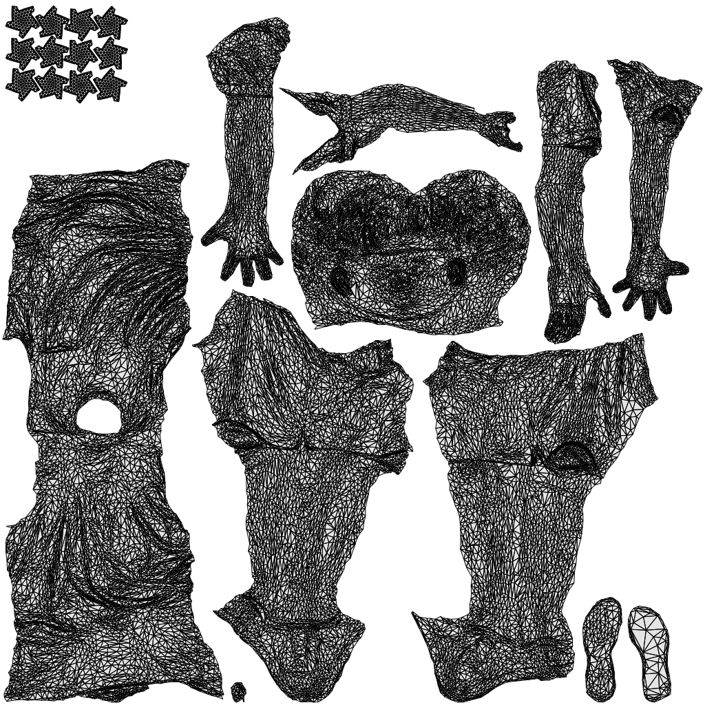 realistic 3D boy sport kids, scanned archviz people for Blender and 3ds Max, wireframe top-down view