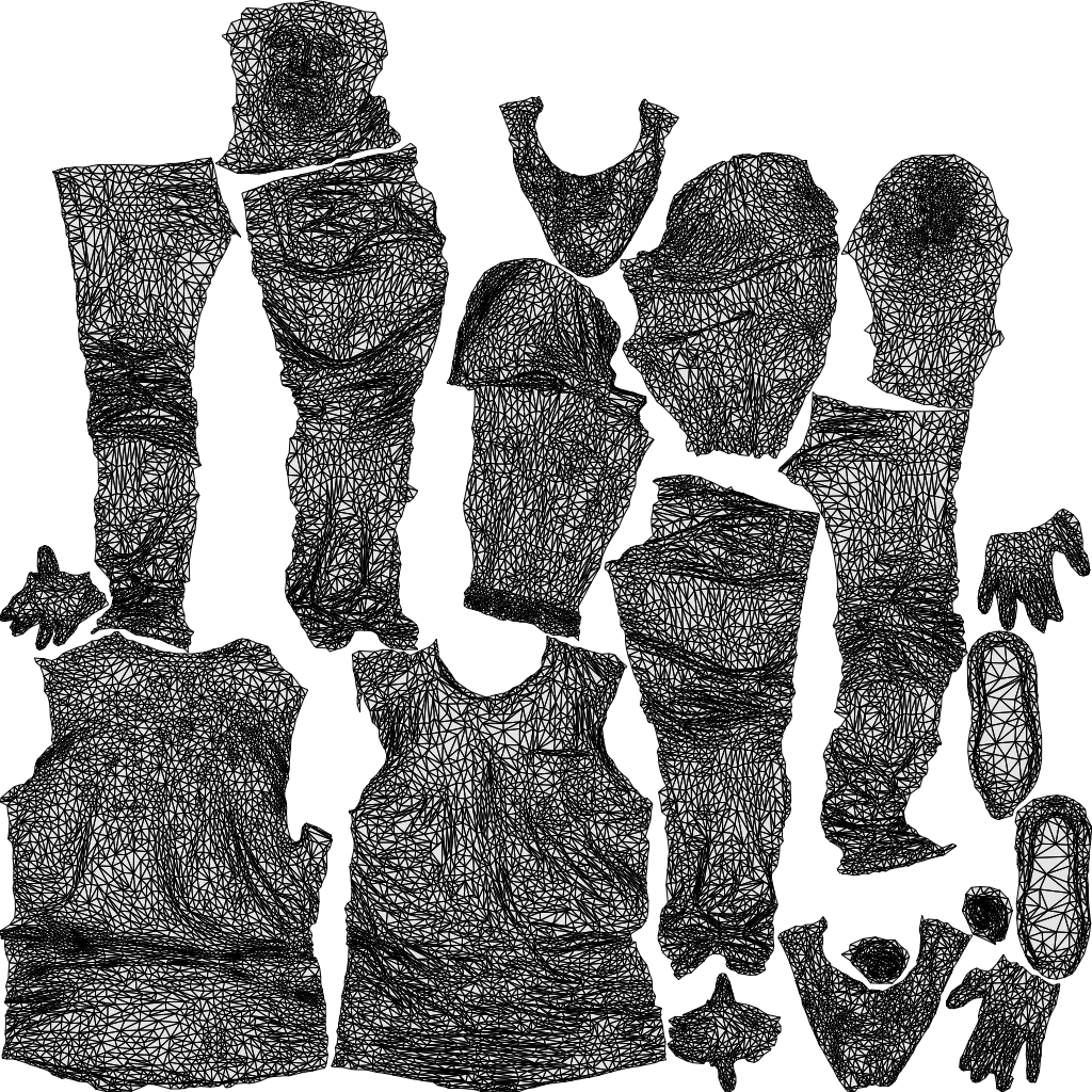 3D people model man casual standing, scanned human for 3ds Max rendering, wireframe top-down view