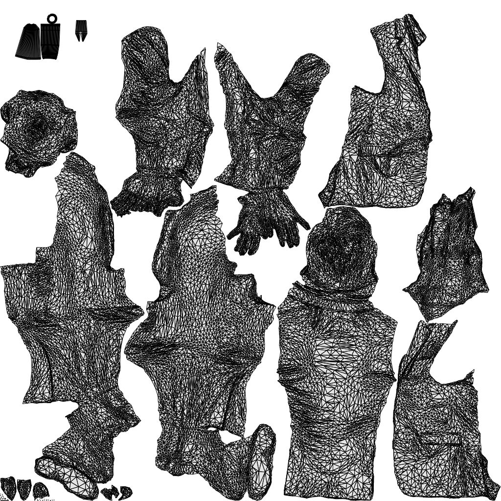 3D people model man business, scanned human for 3ds Max rendering, wireframe top-down view