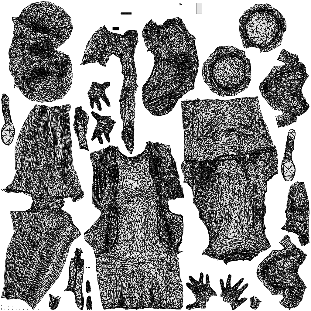 realistic 3D people woman casual standing, render-ready for V-Ray and Corona, FBX OBJ, wireframe top-down view