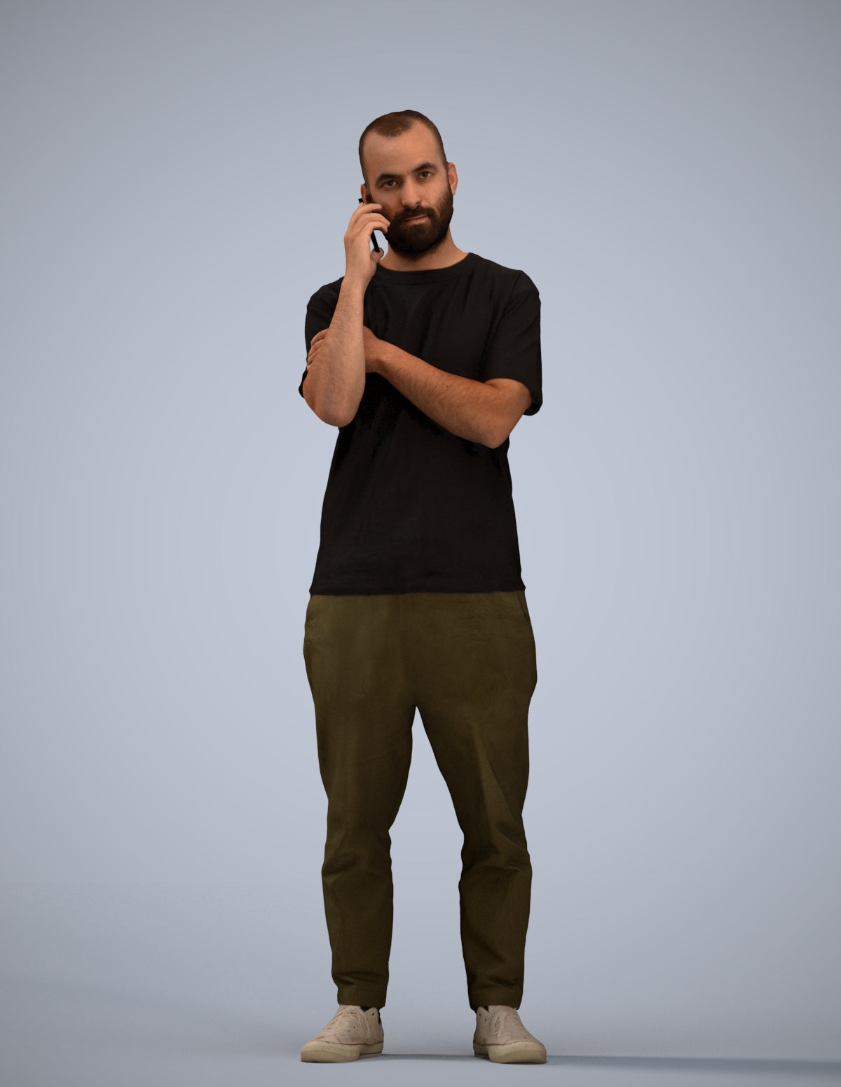 realistic 3D people man casual standing, render-ready for V-Ray and Corona, FBX OBJ