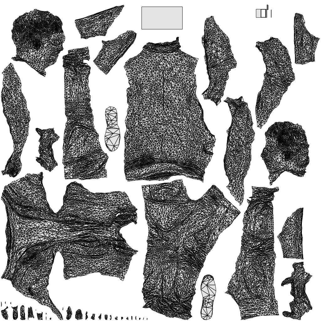 realistic 3D people man casual standing, render-ready for V-Ray and Corona, FBX OBJ, wireframe top-down view