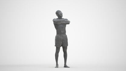 realistic 3D people man pool, render-ready for V-Ray and Corona, FBX OBJ, three-quarter front view render