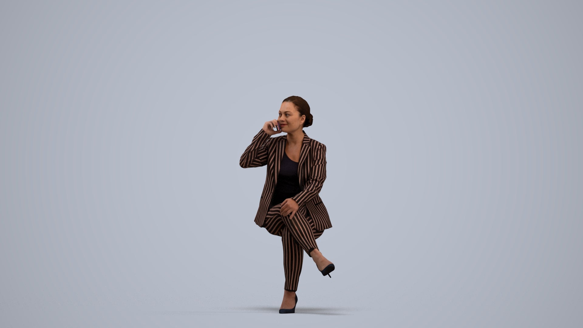 photogrammetry 3D woman business, realistic human model archviz FBX, standing pose render