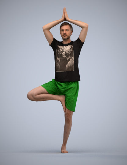 realistic 3D people man sport, render-ready for V-Ray and Corona, FBX OBJ