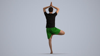 realistic 3D people man sport, render-ready for V-Ray and Corona, FBX OBJ, top-down view render