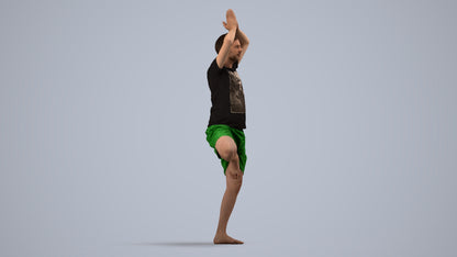 realistic 3D people man sport, render-ready for V-Ray and Corona, FBX OBJ, back view render