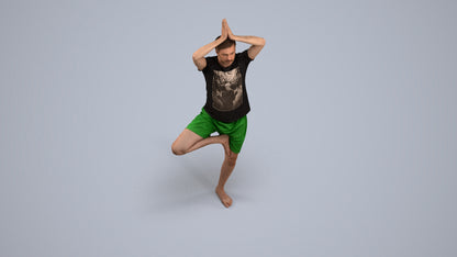 realistic 3D people man sport, render-ready for V-Ray and Corona, FBX OBJ, side view render