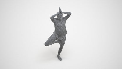 realistic 3D people man sport, render-ready for V-Ray and Corona, FBX OBJ, wireframe back view