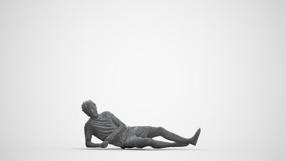 photogrammetry 3D man casual pool, realistic human model archviz FBX, wireframe front view