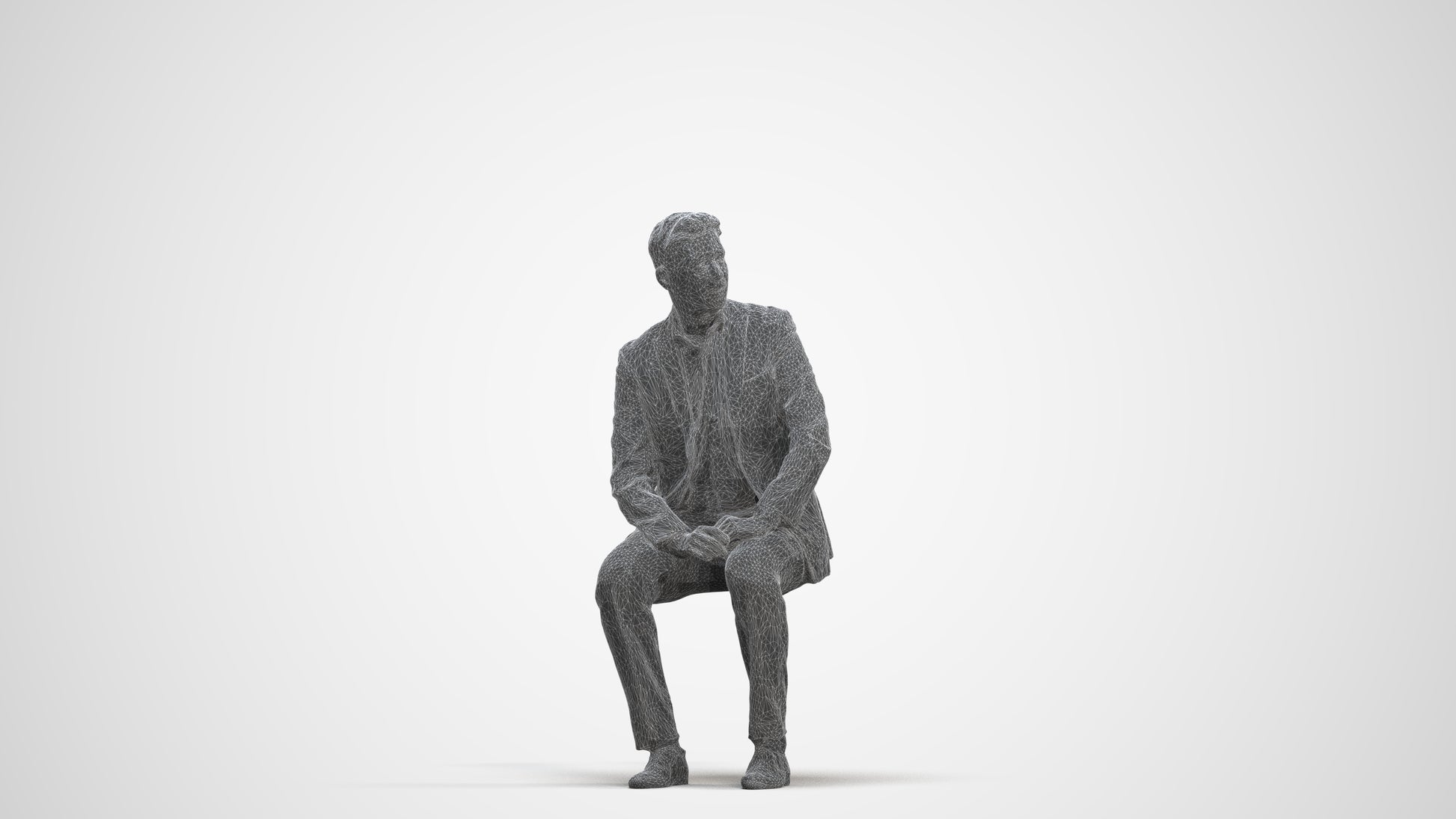 realistic 3D man business, scanned archviz people for Blender and 3ds Max, square thumbnail