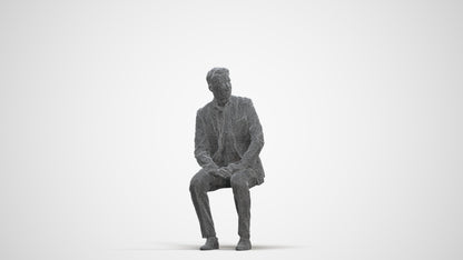 realistic 3D man business, scanned archviz people for Blender and 3ds Max, square thumbnail