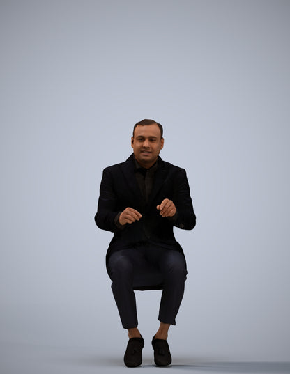 realistic 3D man business, scanned archviz people for Blender and 3ds Max