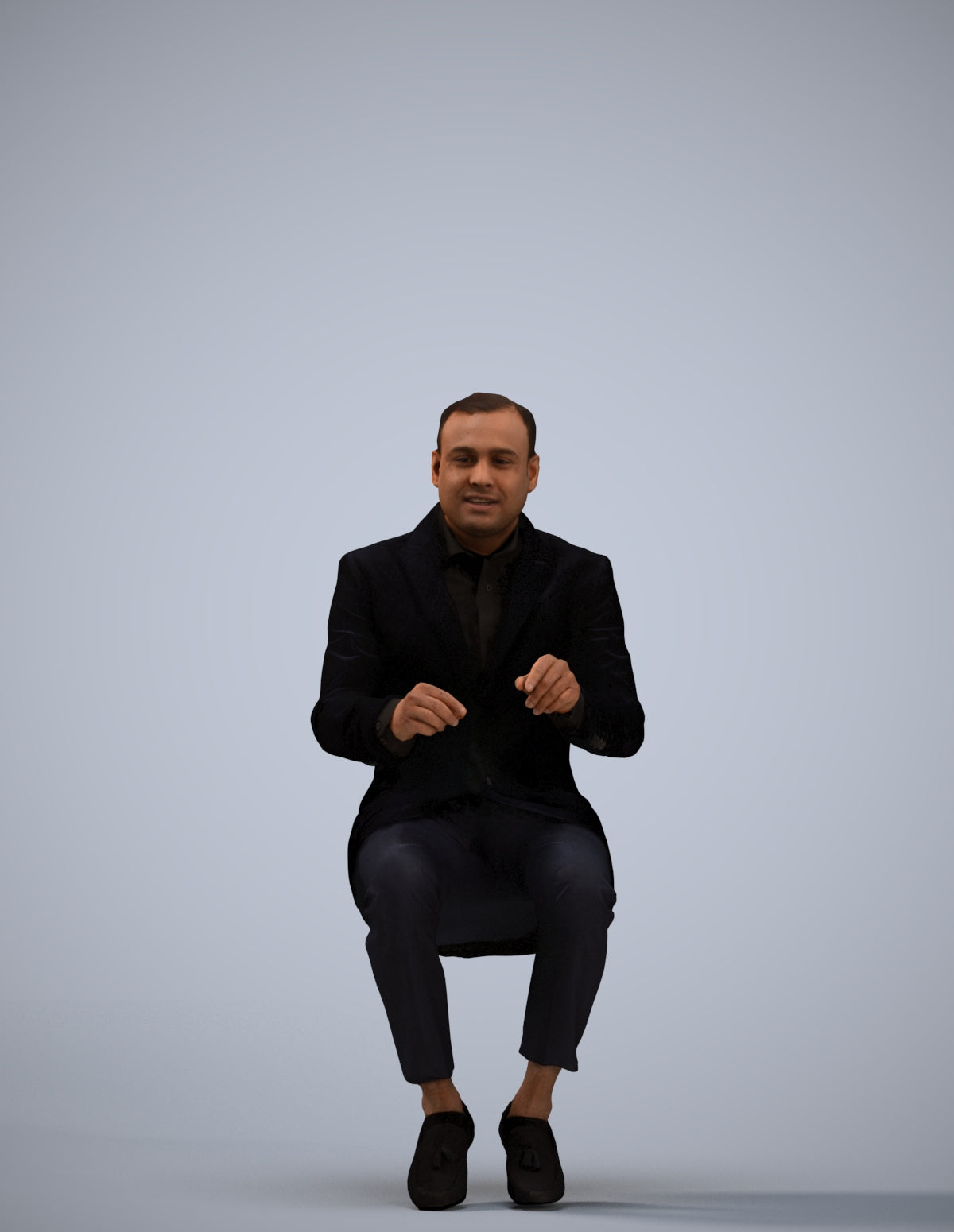 realistic 3D man business, scanned archviz people for Blender and 3ds Max