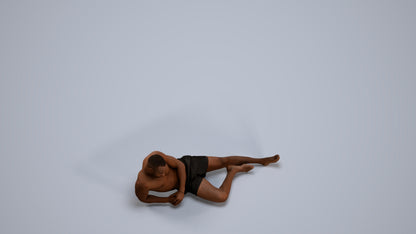 3D people model man pool, scanned human for 3ds Max rendering, back view render