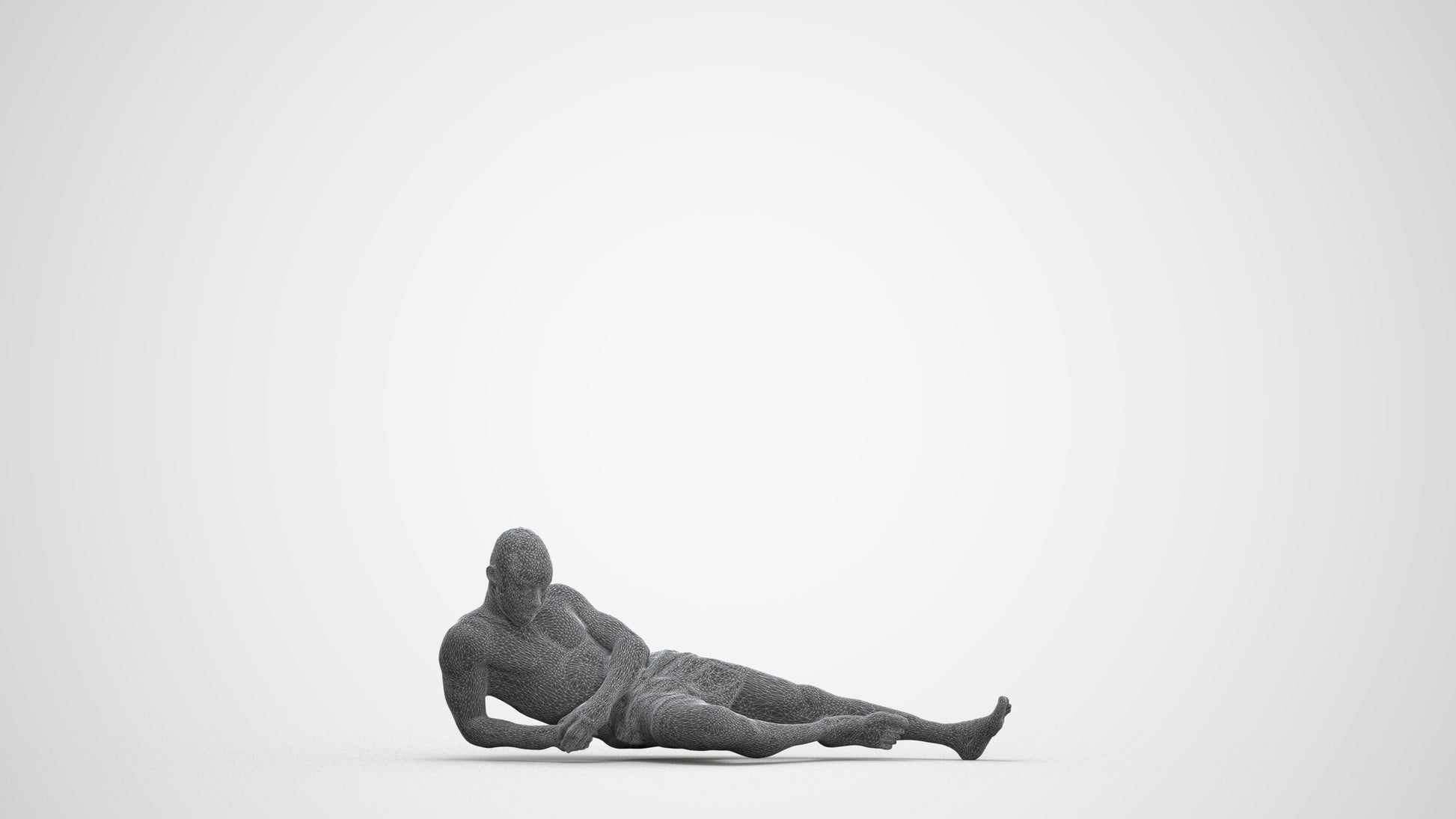 3D people model man pool, scanned human for 3ds Max rendering, square thumbnail