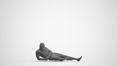 3D people model man pool, scanned human for 3ds Max rendering, square thumbnail
