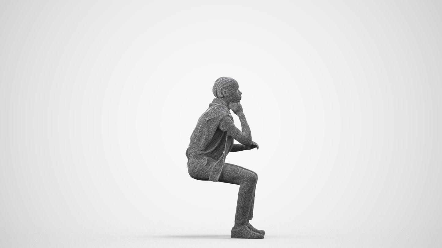 realistic 3D boy casual kids, scanned archviz people for Blender and 3ds Max, wireframe side view
