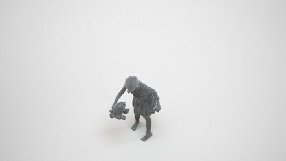 realistic 3D human girl kids, archviz people FBX OBJ for Blender, wireframe three-quarter view