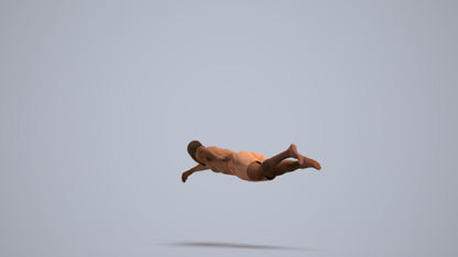 3D scanned man pool sport, photorealistic archviz people for Enscape and SketchUp, side view render