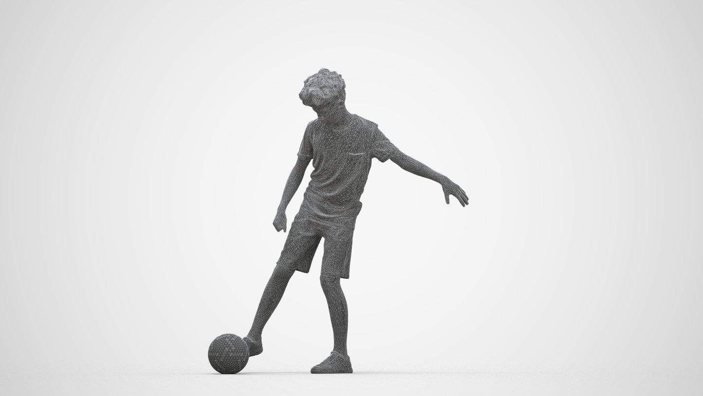 realistic 3D boy sport kids, scanned archviz people for Blender and 3ds Max, wireframe back view