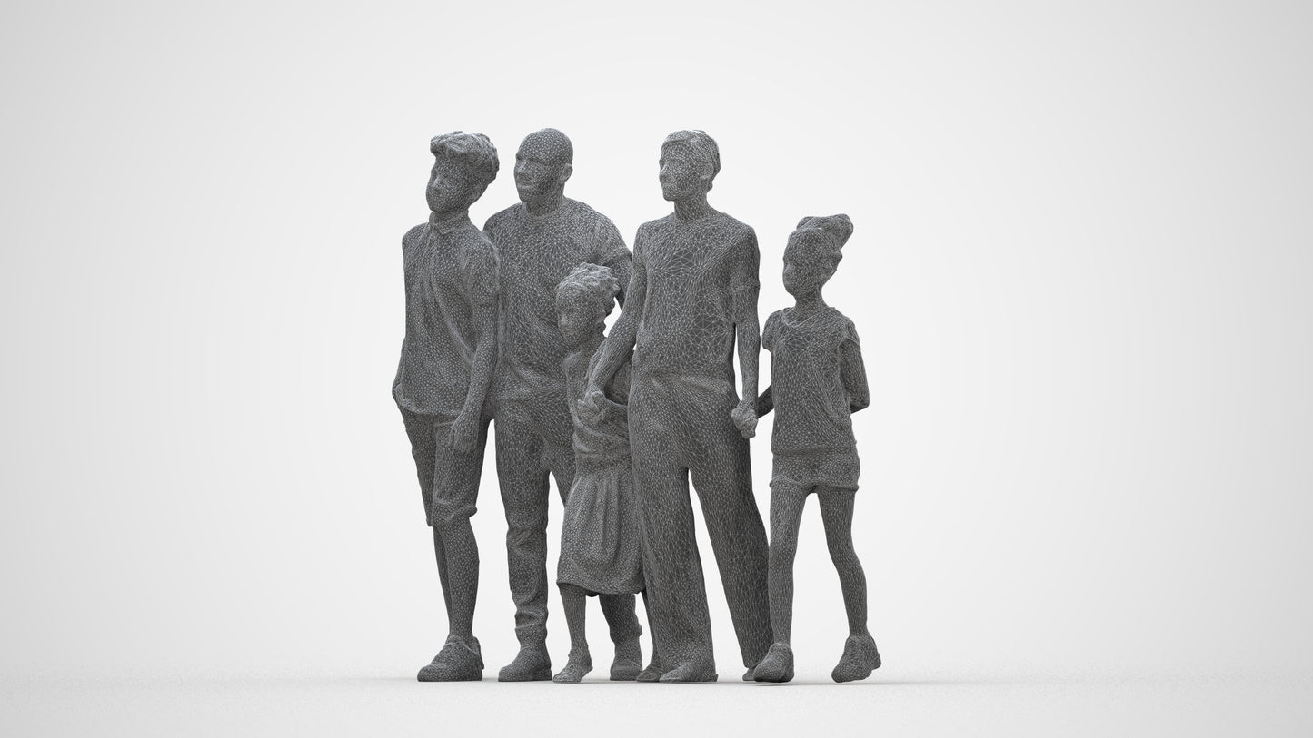 realistic 3D girl casual kids, scanned archviz people for Blender and 3ds Max, detail view 17