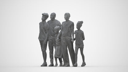 realistic 3D girl casual kids, scanned archviz people for Blender and 3ds Max, detail view 17