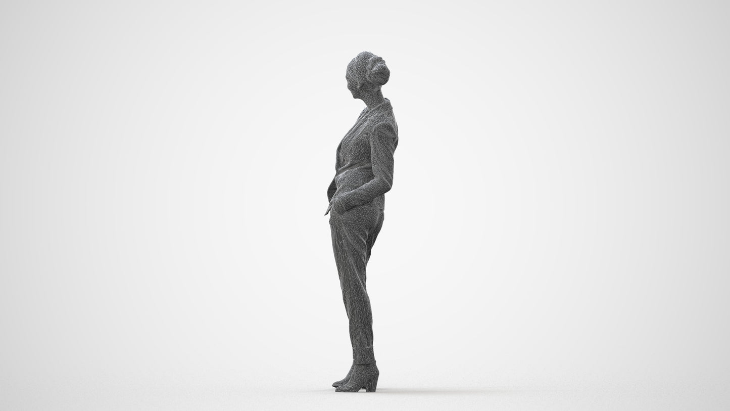 3D scanned woman business, photorealistic archviz people for Enscape and SketchUp, square thumbnail
