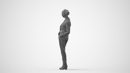 3D scanned woman business, photorealistic archviz people for Enscape and SketchUp, square thumbnail