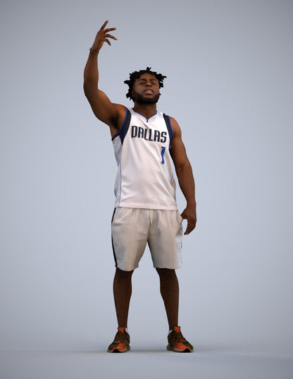 scanned 3D man sport, photogrammetry people for Enscape and V-Ray
