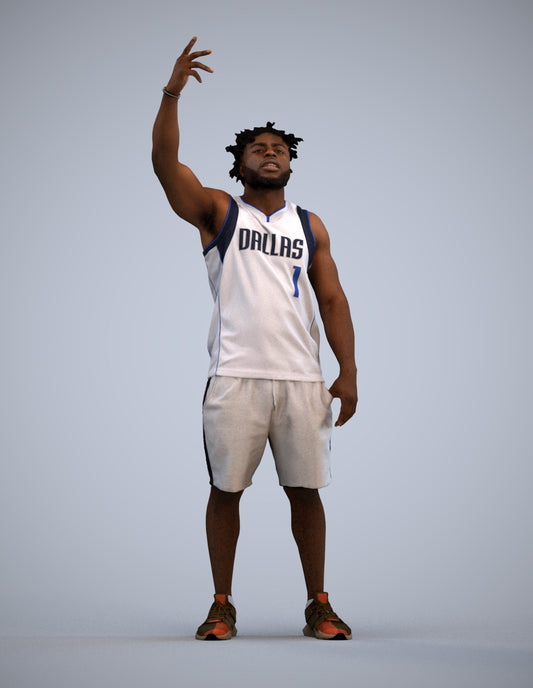 scanned 3D man sport, photogrammetry people for Enscape and V-Ray
