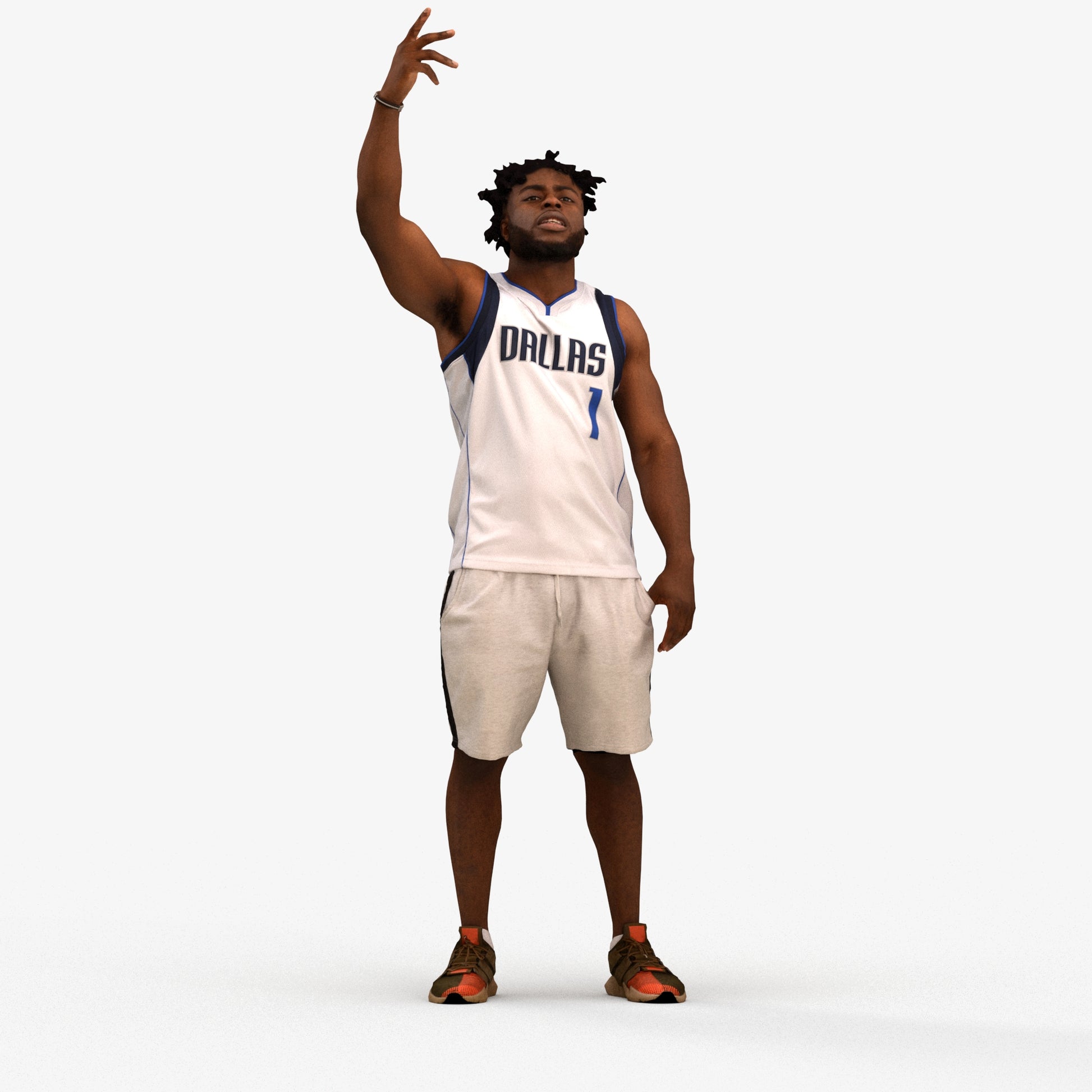 scanned 3D man sport, photogrammetry people for Enscape and V-Ray, standing pose render
