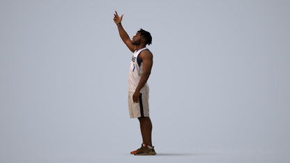 scanned 3D man sport, photogrammetry people for Enscape and V-Ray, front view render
