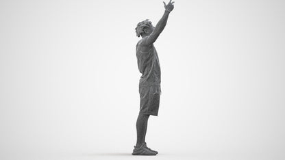 scanned 3D man sport, photogrammetry people for Enscape and V-Ray, wireframe back view