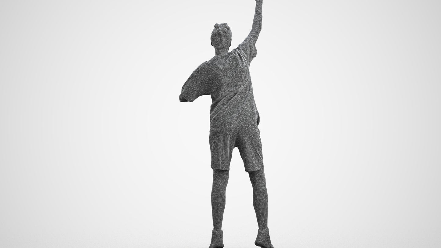 realistic 3D woman sport, scanned archviz people for Blender and 3ds Max, wireframe three-quarter view