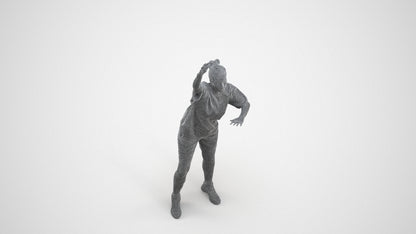 realistic 3D woman sport, scanned archviz people for Blender and 3ds Max, wireframe top-down view