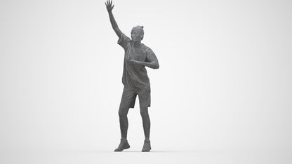 realistic 3D woman sport, scanned archviz people for Blender and 3ds Max, wireframe three-quarter back view