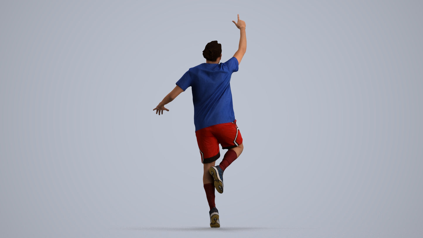 scanned 3D man sport, photogrammetry people for Enscape and V-Ray, front view render