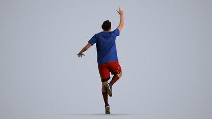 scanned 3D man sport, photogrammetry people for Enscape and V-Ray, front view render